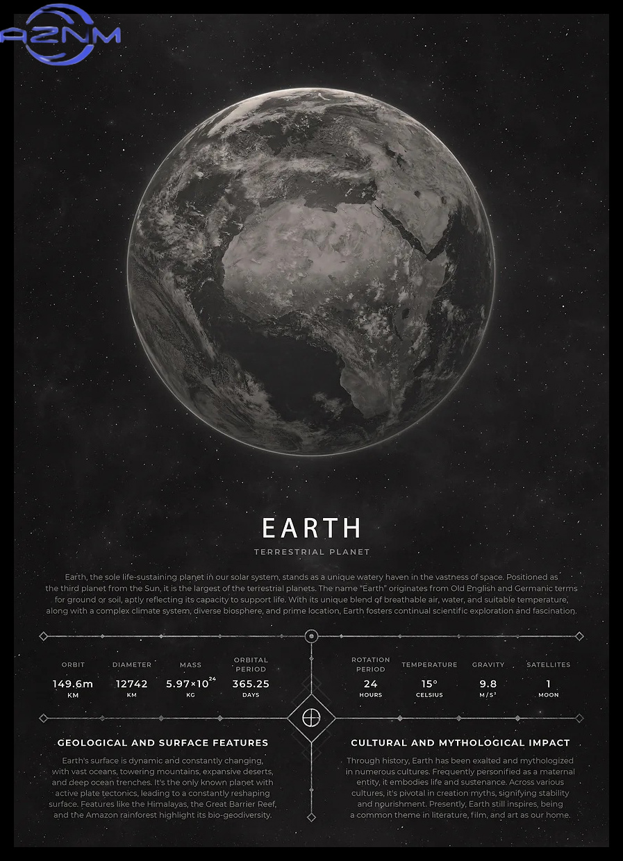 AZNM Vintage Aesthetic Space P - Star Map Poster review and price